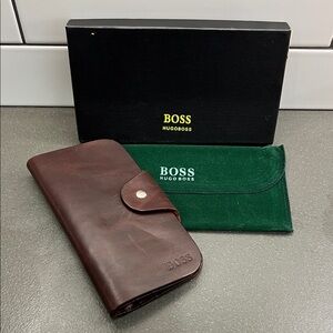 Hugo Boss Dark Brown Leather Wallet